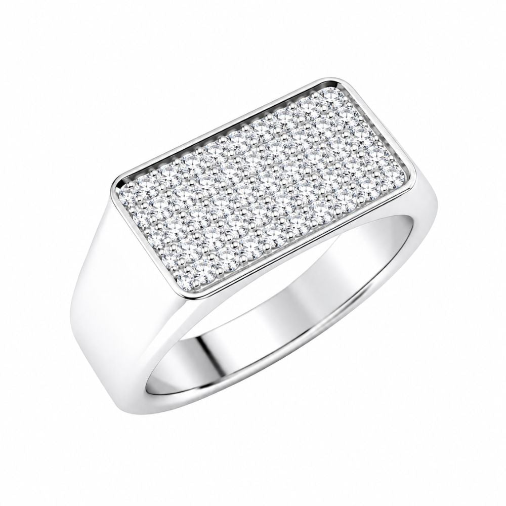 Round Cut Pave Set Lab Grown Diamond Engagement Ring