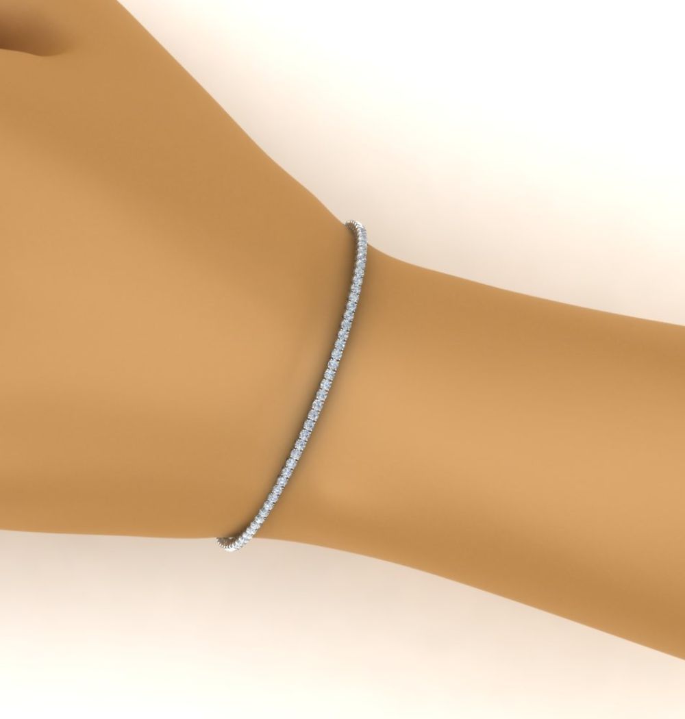 Round Cut Moissanite Women's Tennis Bracelet