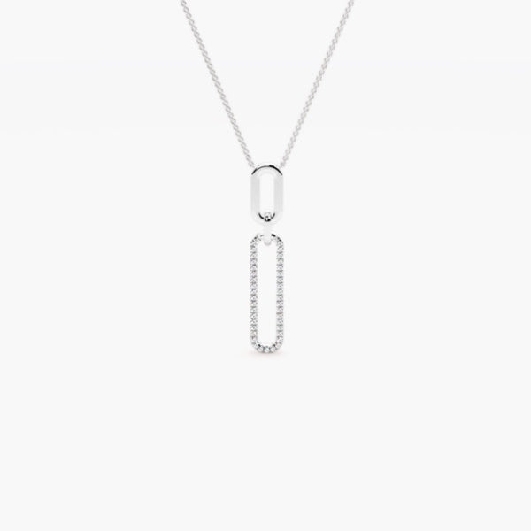 Round Cut Pave Set Colorless Moissanite Pendant