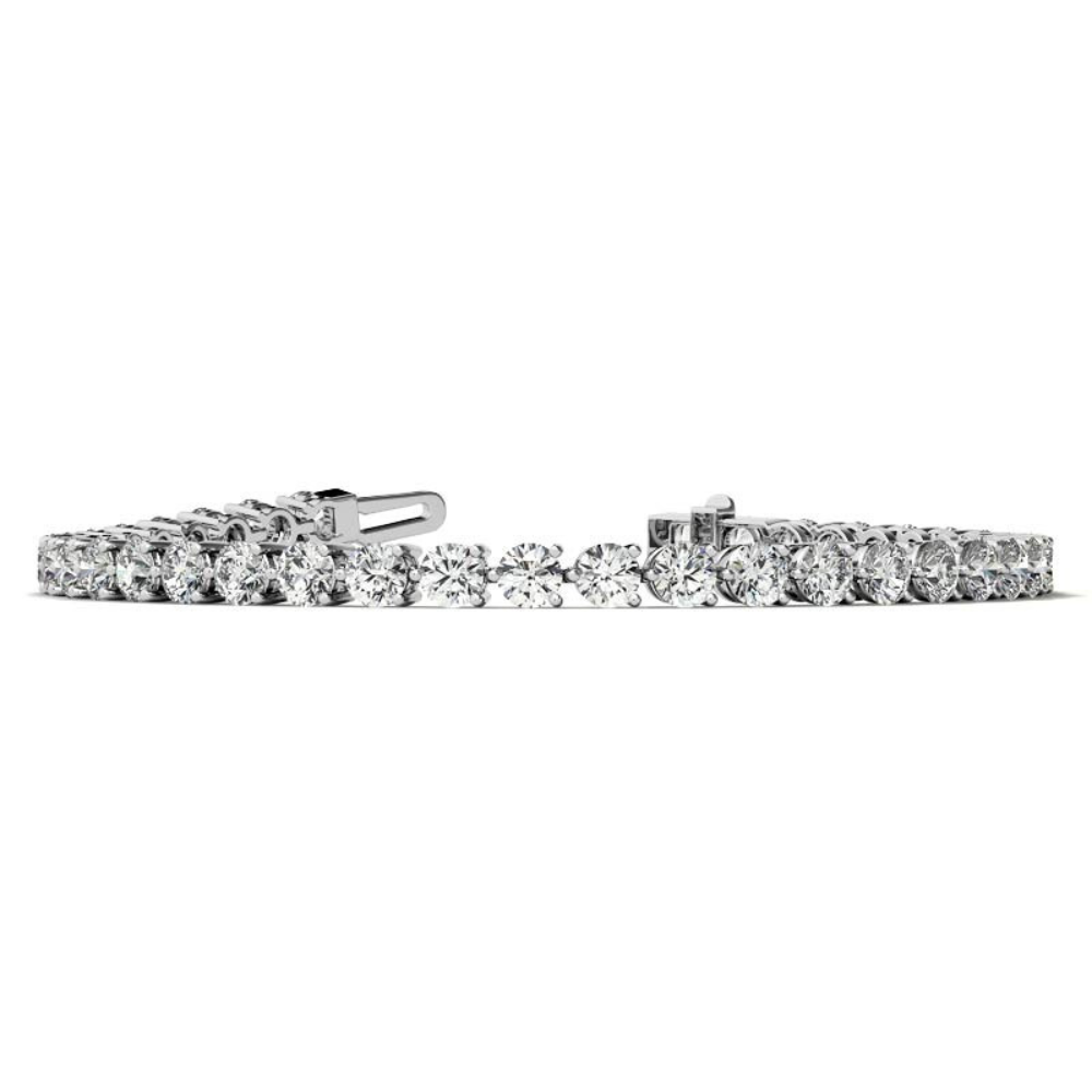 Colorless Moissanite Round Cut Tennis Bracelet
