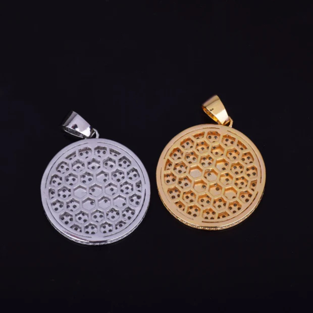 Round Cut Lab Grown Diamond Spiritual Hip Hop Pendant