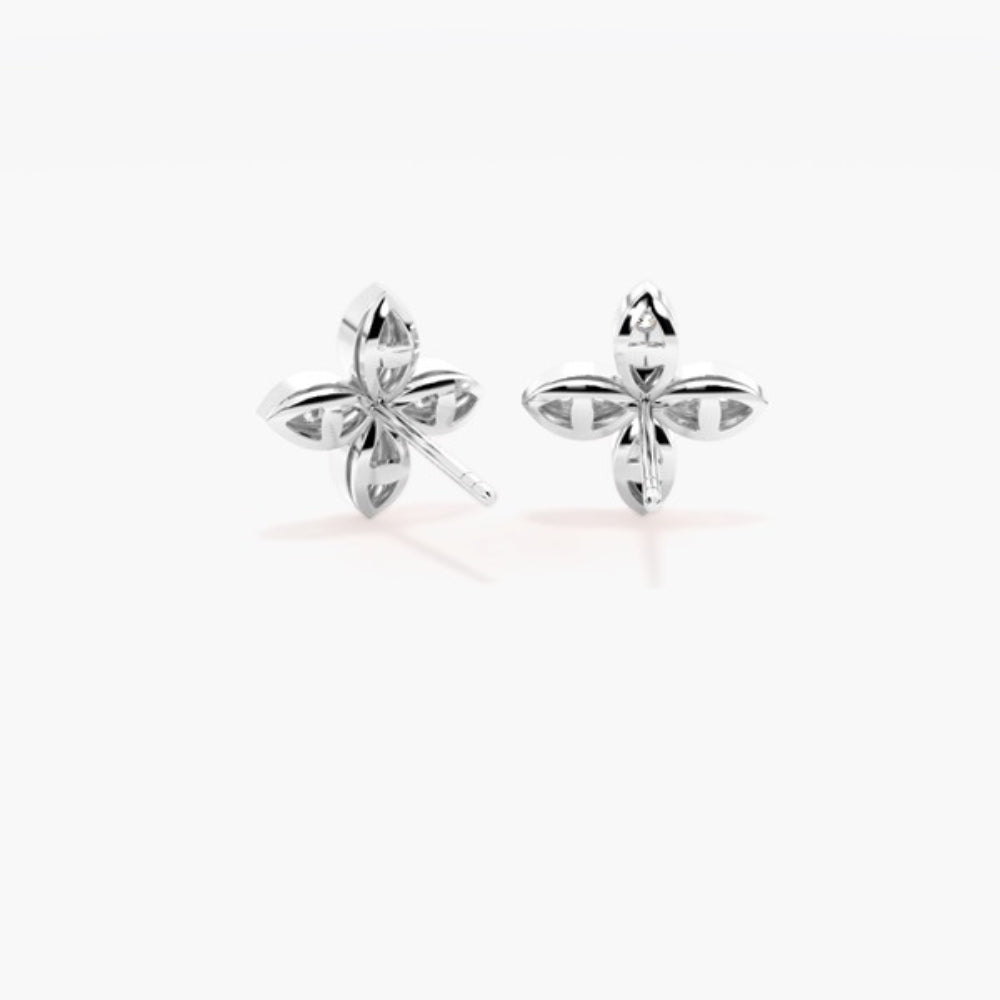 Moissanite Round Cut Pave Set Stud Earring For Her