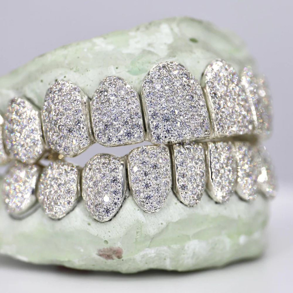 10 On 10 VVS1 Iced Out  Moissanite Grillz
