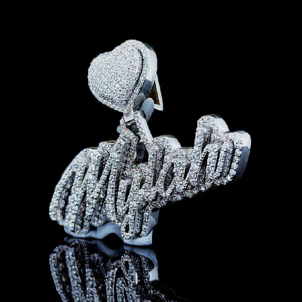 Iced Out Moissanite Diamond Mylah Heart Hip Hop Pendant