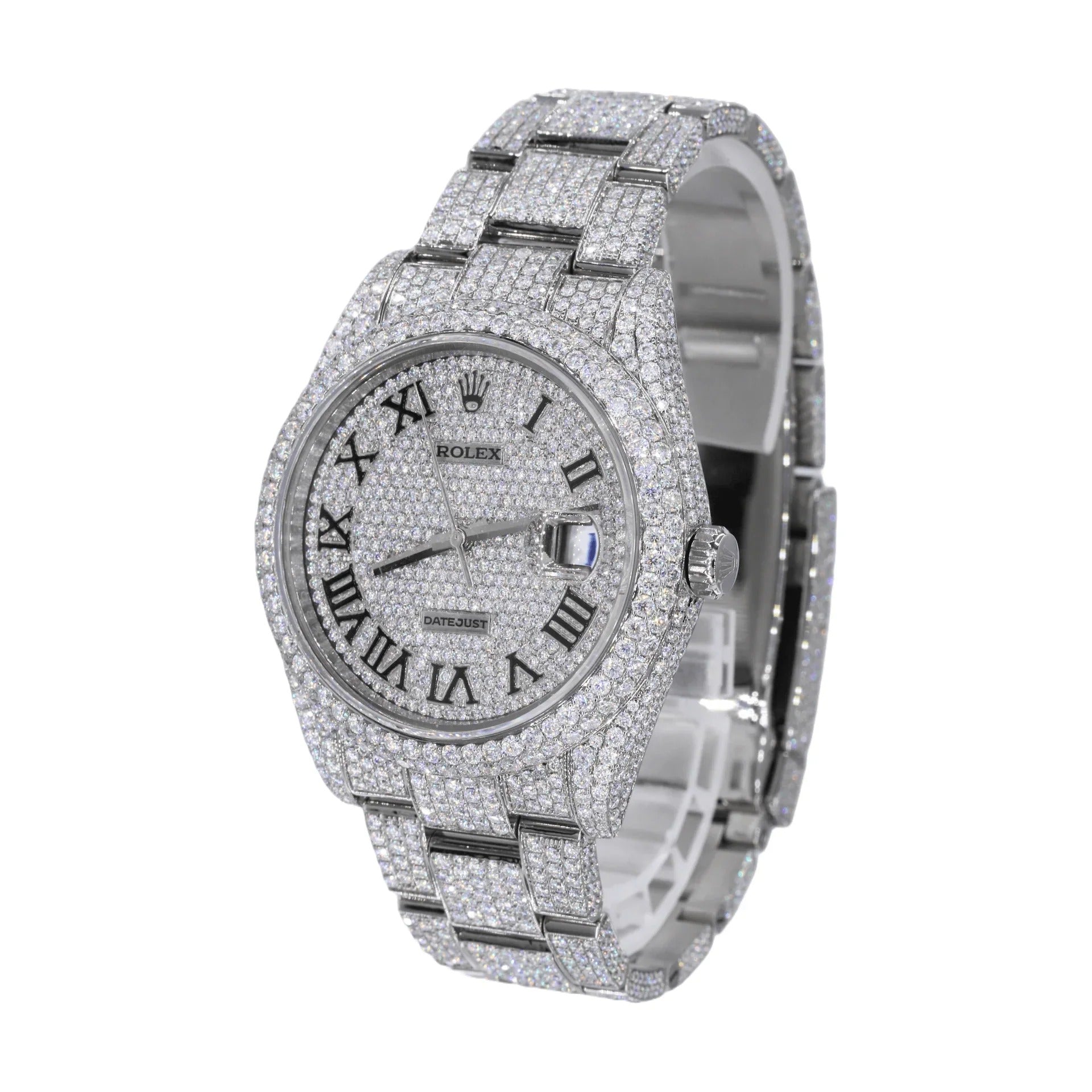 Rolex Datejust Moissanite Diamond Luxury Watch