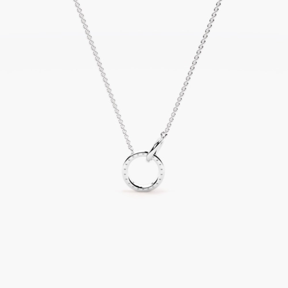 VVS1 Round Cut Moissanite Pendant