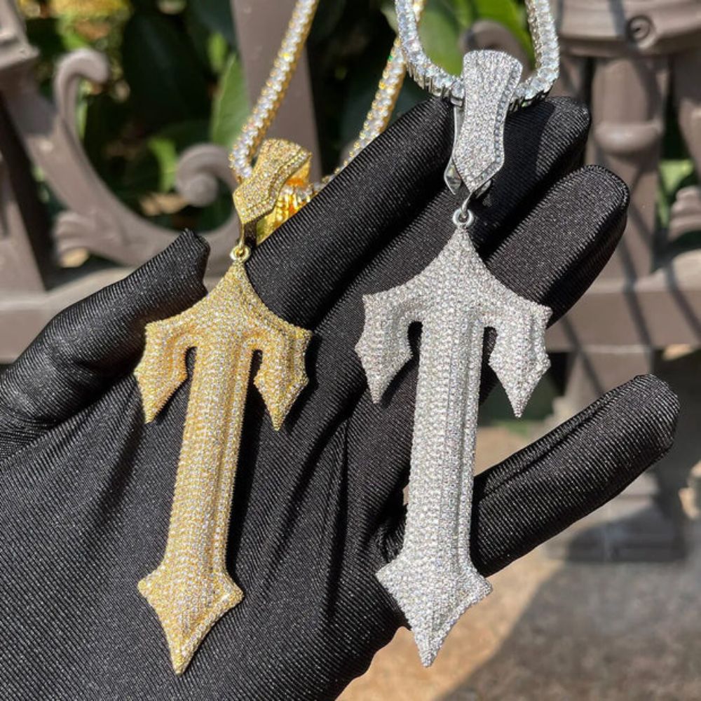 Lab Grown Diamond Round Cut Iced Out Hip Hop Pendant For Men