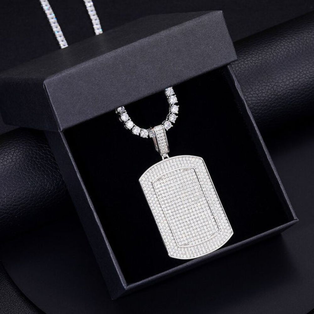 Round Cut Lab Grown Diamond Iced Out Hip Hop Pendant For Men