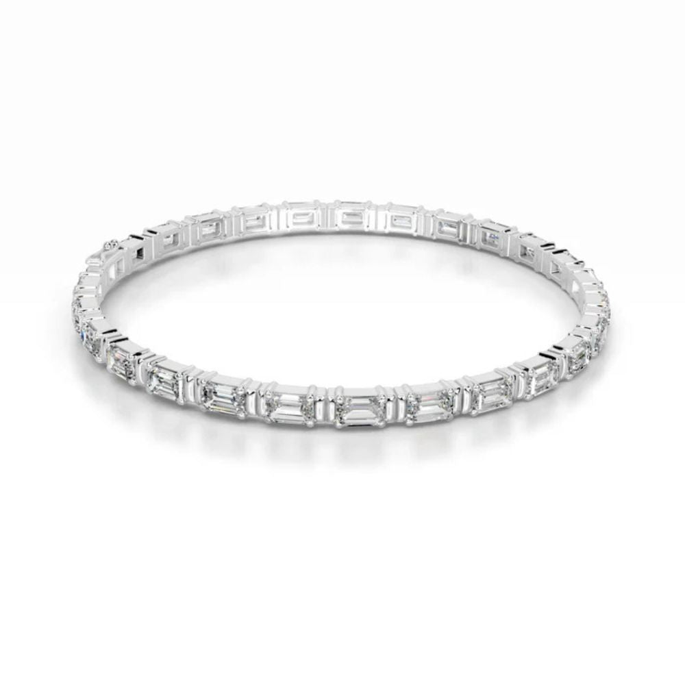 Emerald Cut VVS1 Moissanite Tennis Bracelet For Women's