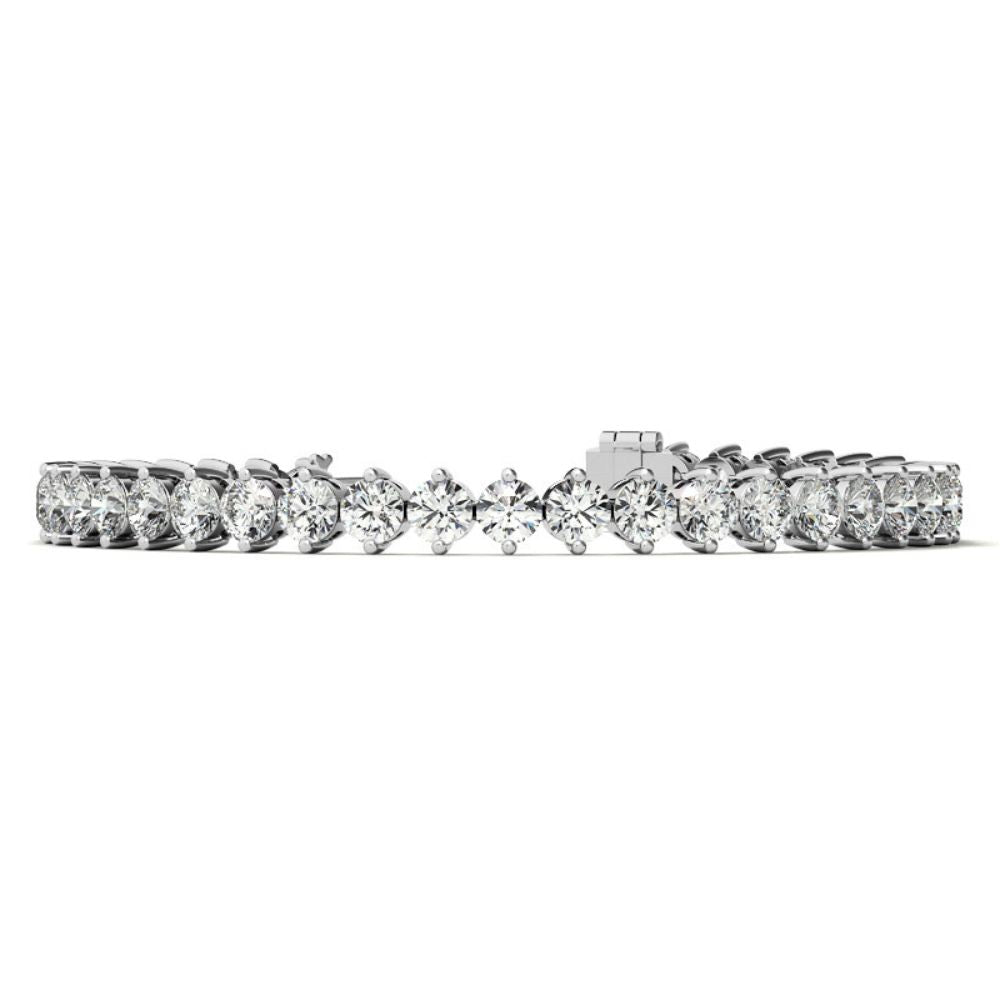 Round Cut Moissanite Tennis Bracelet For Women