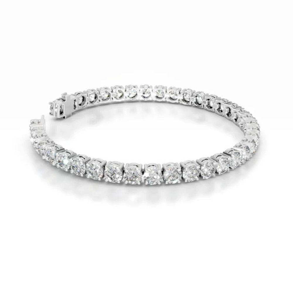 Round Cut Moissanite Classic Tennis Bracelet