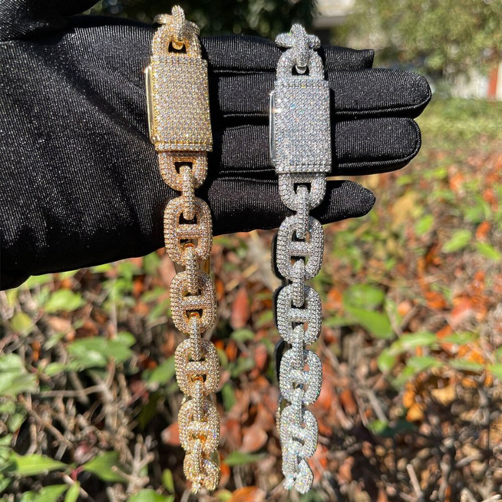 Round Cut Lab Grown Diamond Cuban Link Men's Chain