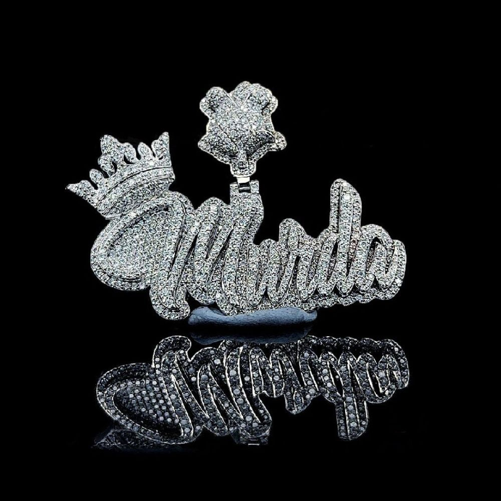 Custom Murda Name Moissanite Diamond Stylish Hip Hop Pendant