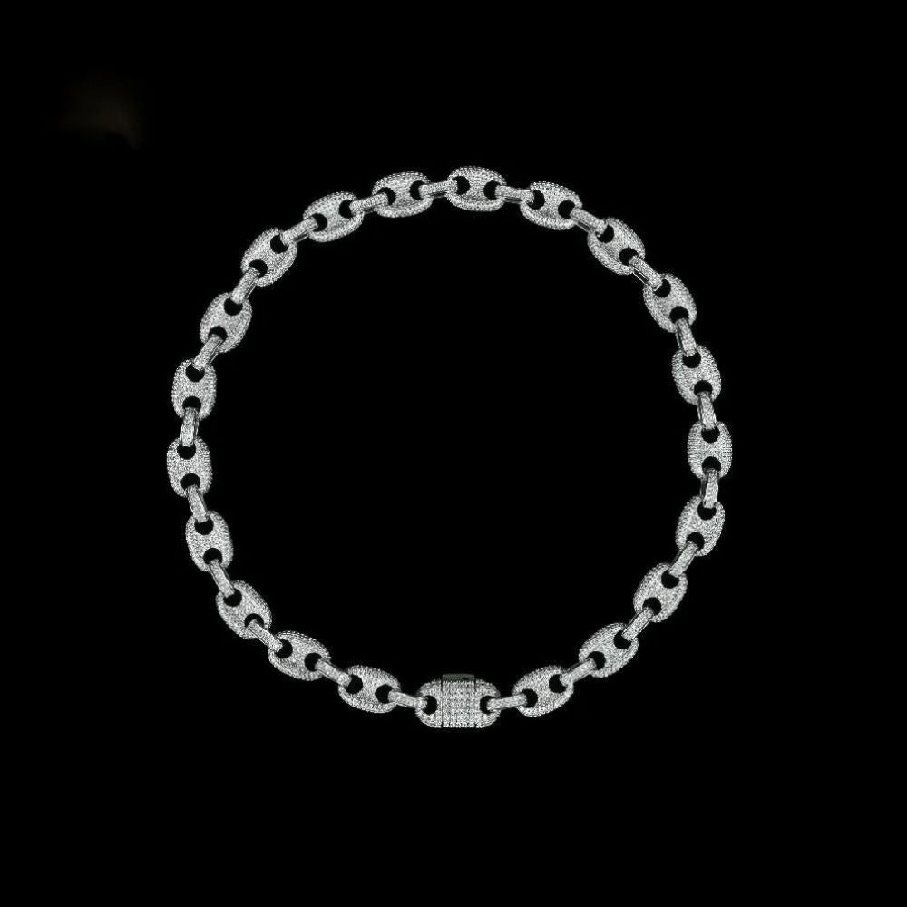 Fully Iced Out Moissanite Pig Nose Hip Hop Chain