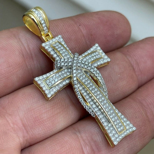 Iced Out Moissanite Diamond Unique Cross Hip Hop Pendant