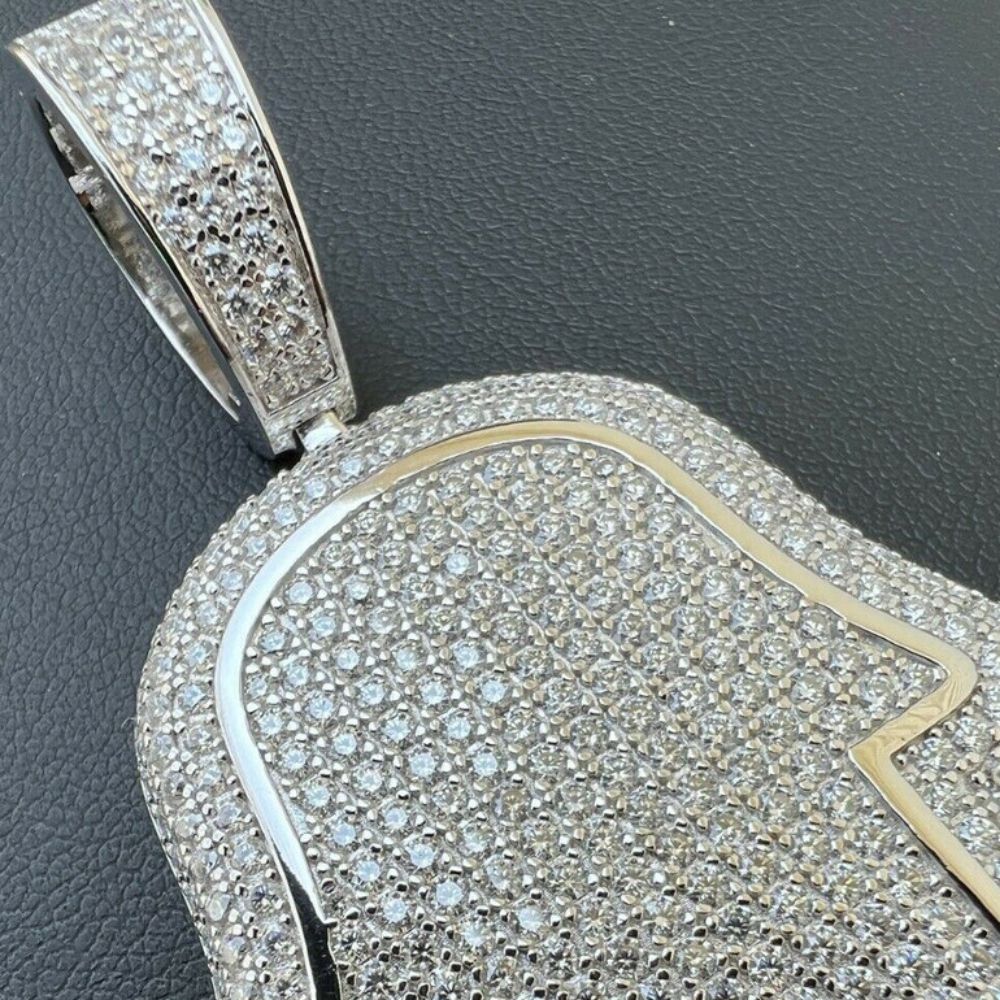 Hamsa Hand Iced Out Moissanite Rapper Style Hip Hop Pendant