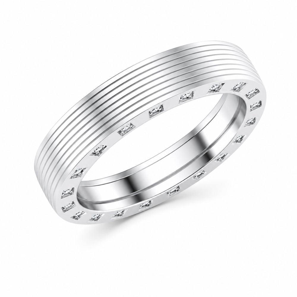 Lab Grown Diamond Round Cut Men's Wedding Band