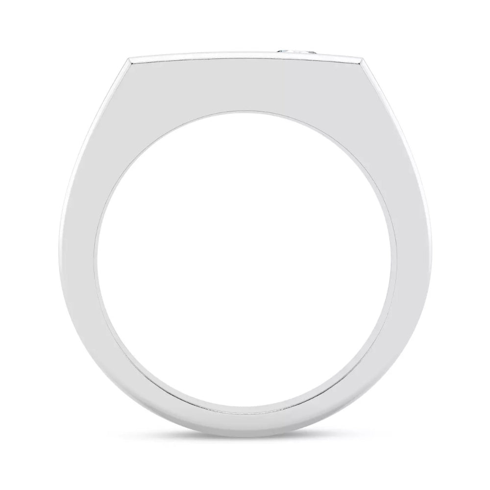Round Cut Lab Grown Diamond Channel Set Engagement Ring For Him