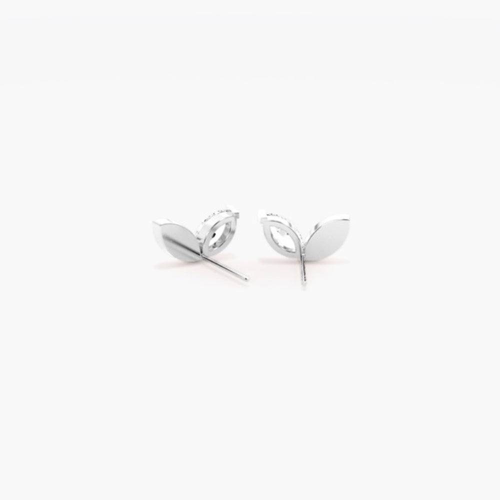 Marquise Cut Colorless Moissanite Stud Earring For Women