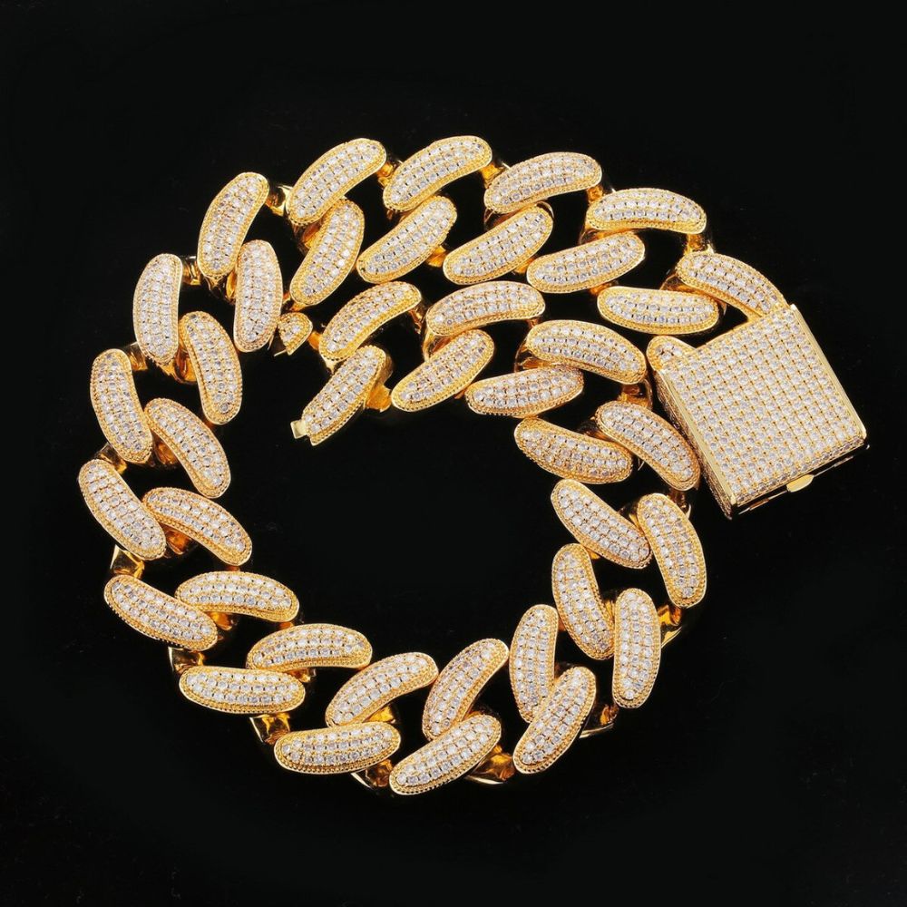 Round Cut Lab Grown Diamond Iced Out Cuban Chain