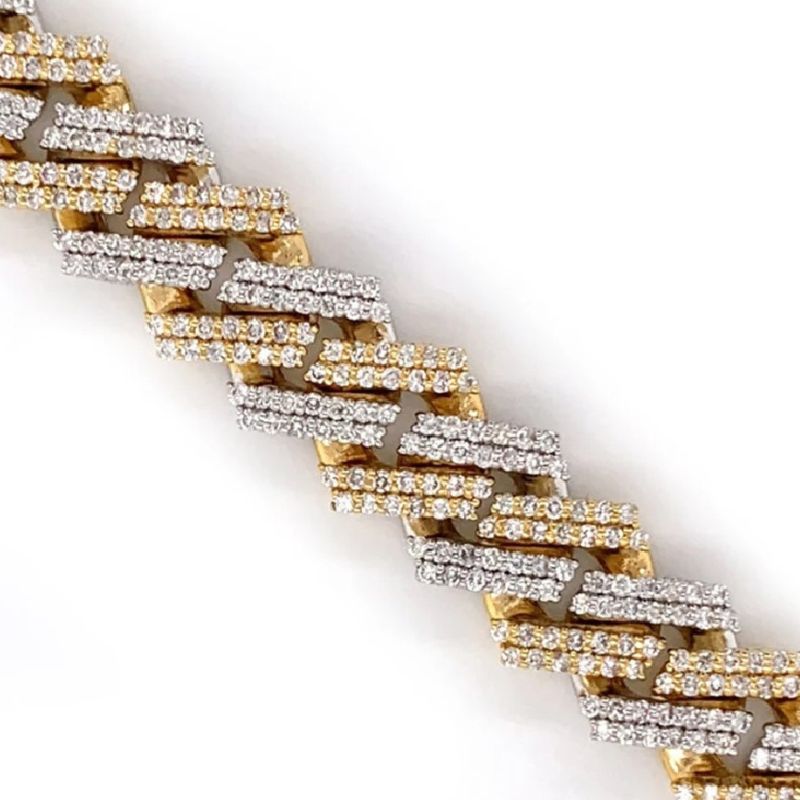 Iced Out Moissanite Diamond Cuban Link Bracelet