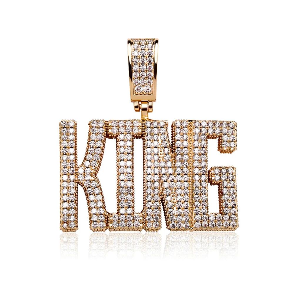 Moissanite King Latter Rapper Style Hip Hop Pendant