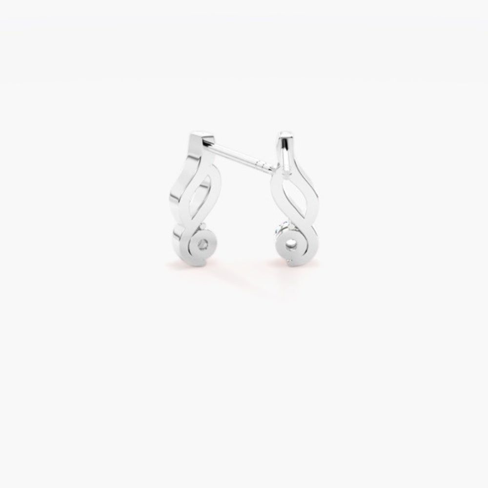 VVS1 Moissanite Round Cut Women Stud Earring