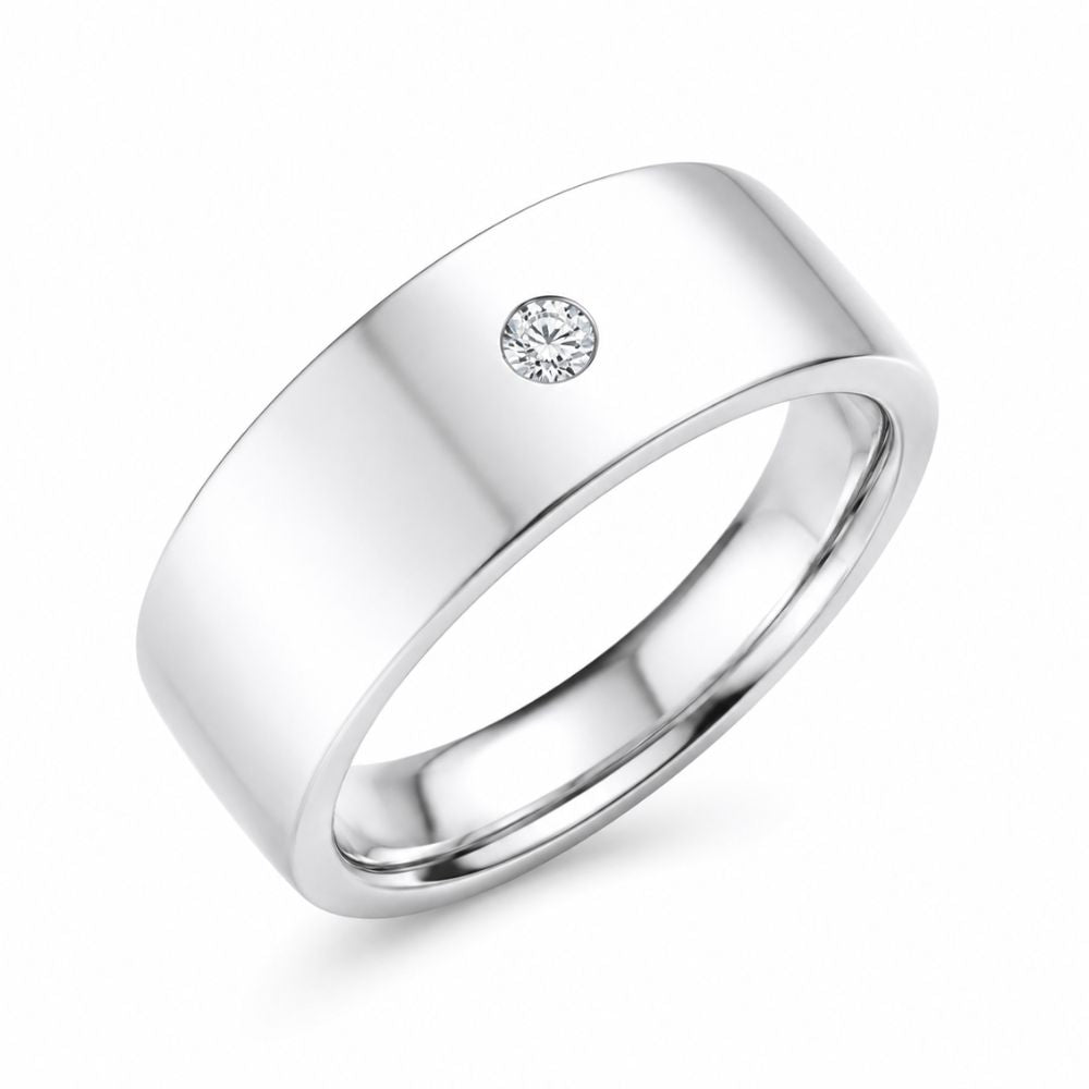 Lab Grown Diamond Round Cut Wedding Band For Men