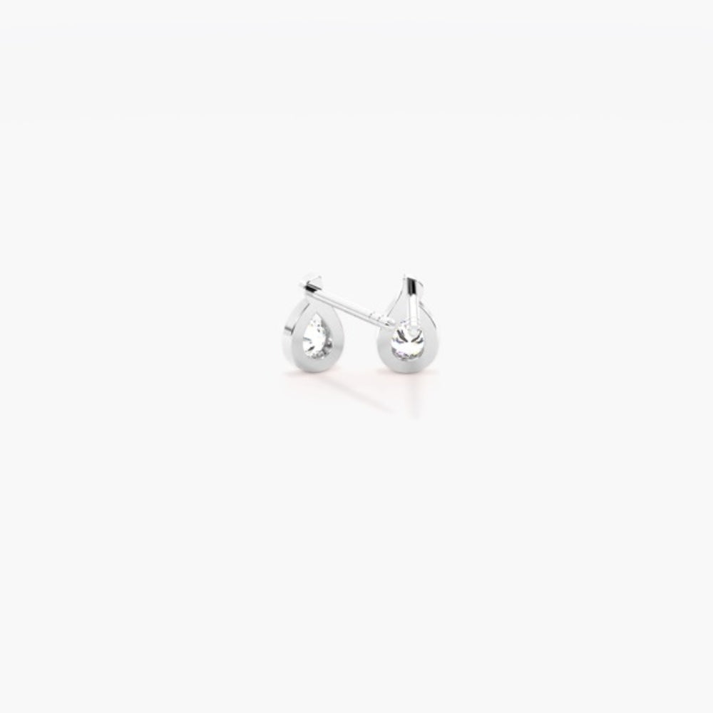 Round Cut Moissanite Solitaire Earring For Women