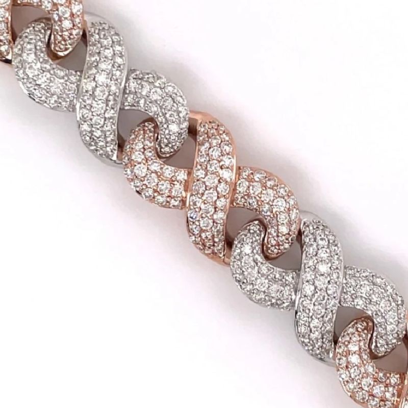 Infinity Link Moissanite Diamond Hip Hop Bracelet