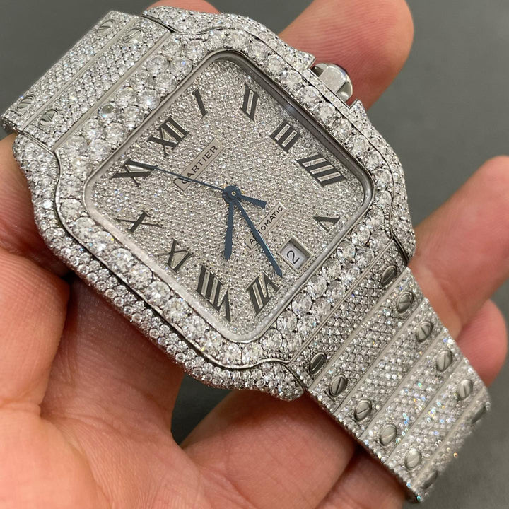 Iced Out Rolex and Cartier Watches For Men's