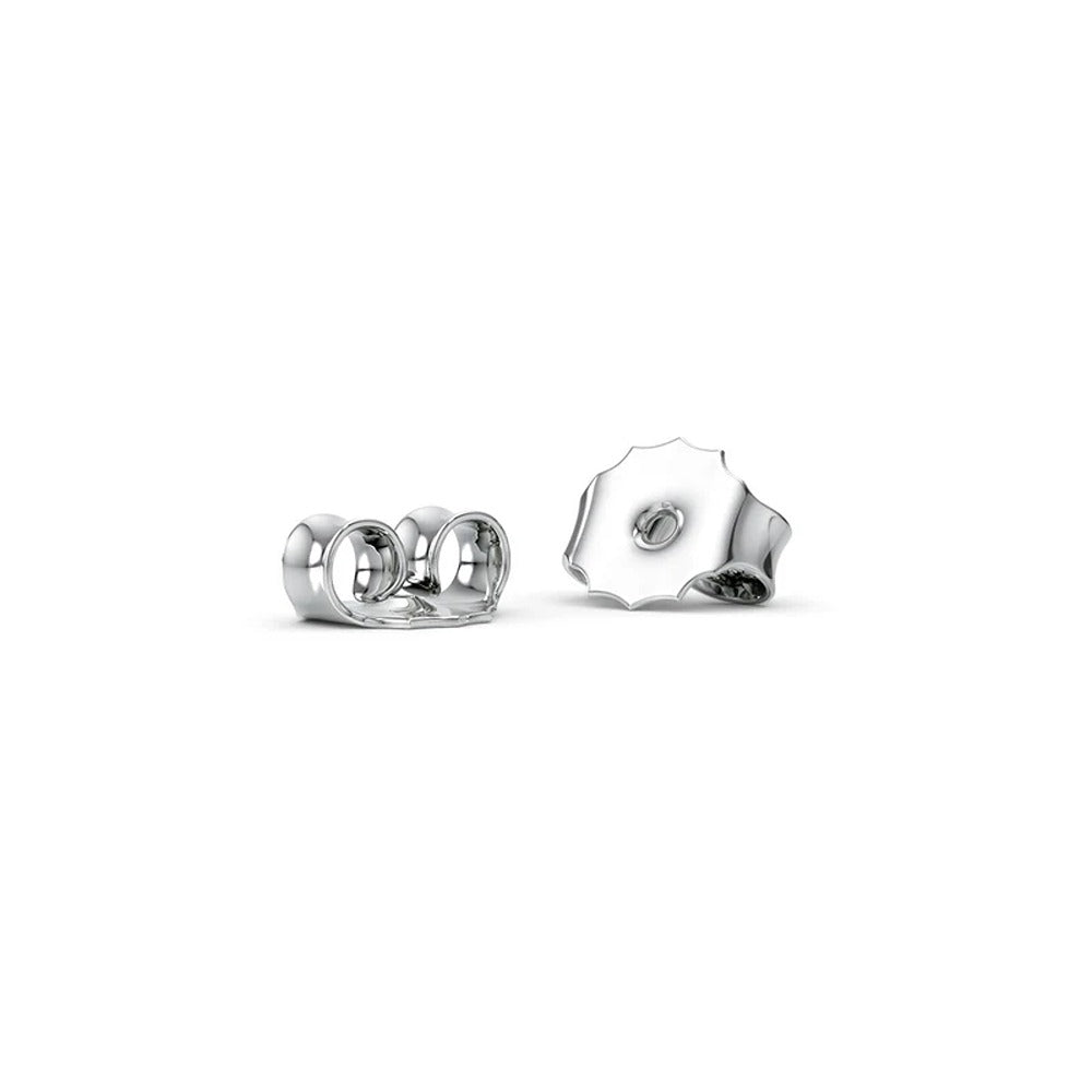Round Brilliant Cut Moissanite Halo Stud Earring