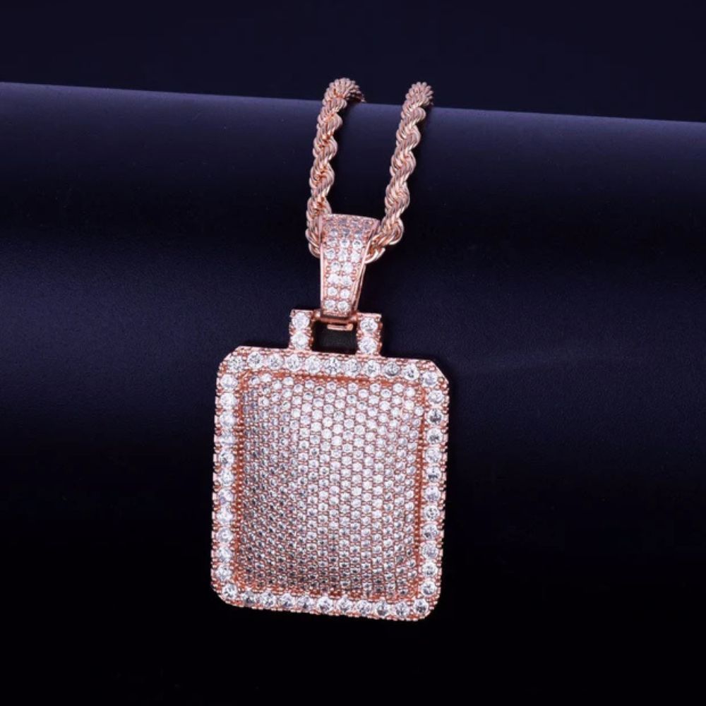 Lab Grown Diamond Round Cut Micro Pave Pendant