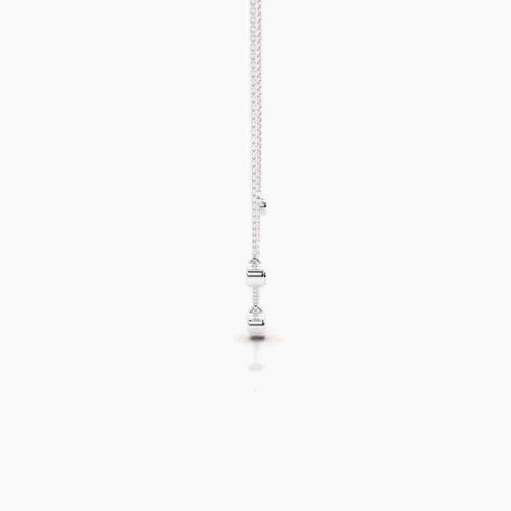 Moissanite Round Brilliant Cut Bezel Set Pendant
