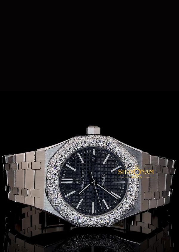 Blue Dial Custom Moissanite Diamond Hip Hop Luxury Watch