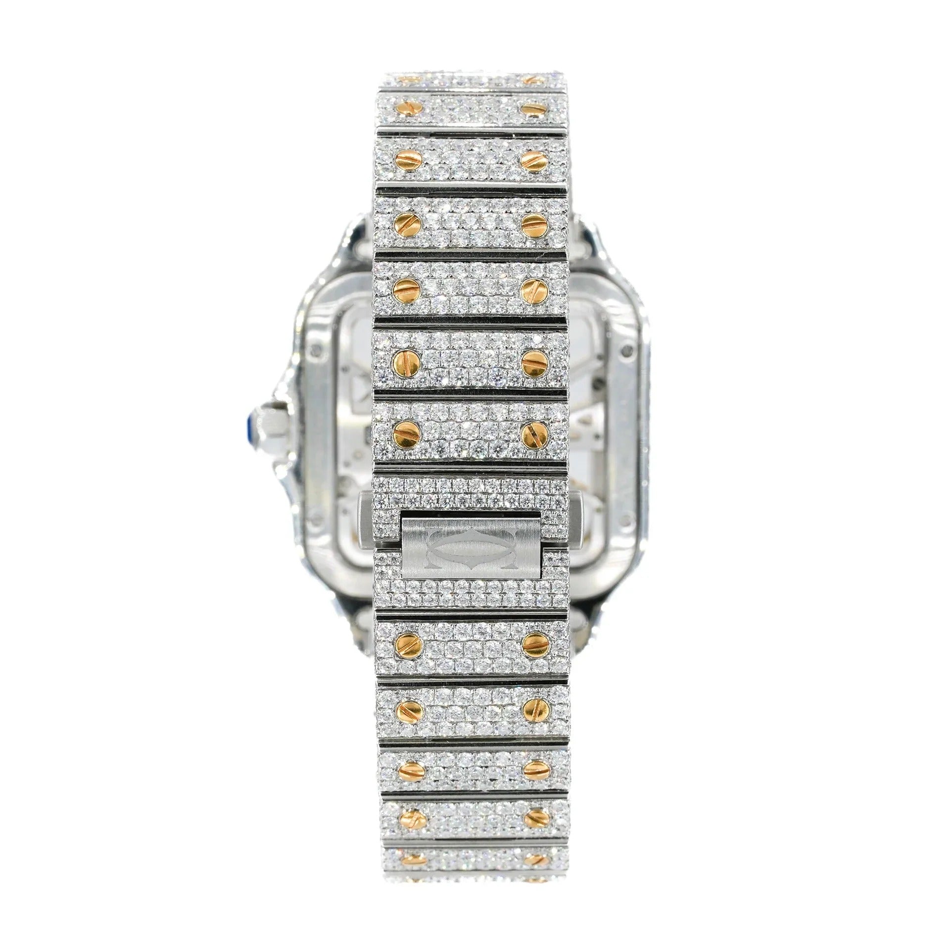 Skeleton Cartier Iced Out Luxury Watch Gift For Him