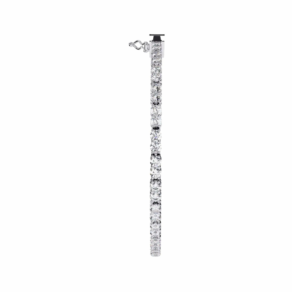 Colorless Moissanite Round Cut Tennis Bracelet For Women