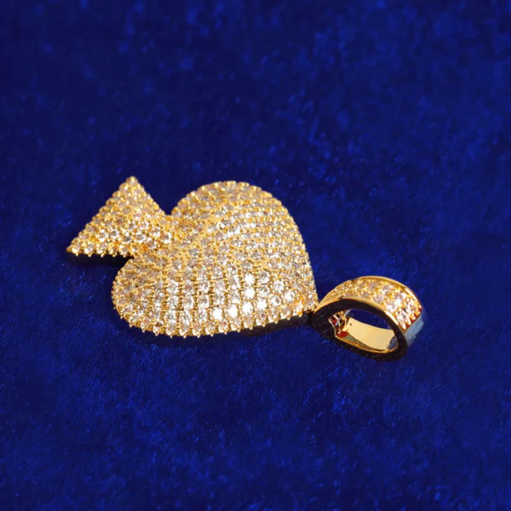 Lab Grown Diamond Round Cut Ace Of Spades Hip Hop Pendant