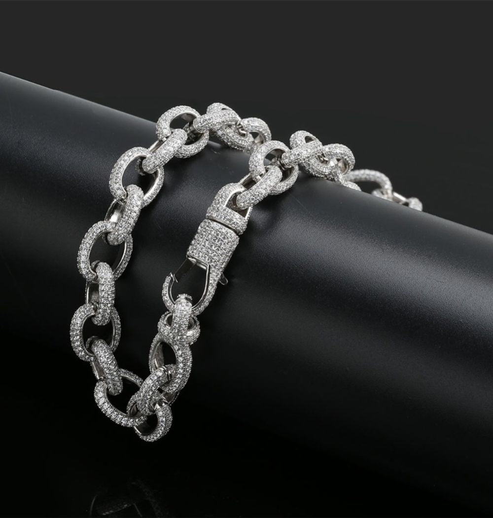 Round Cut Lab Grown Diamond Classic Chain For Men