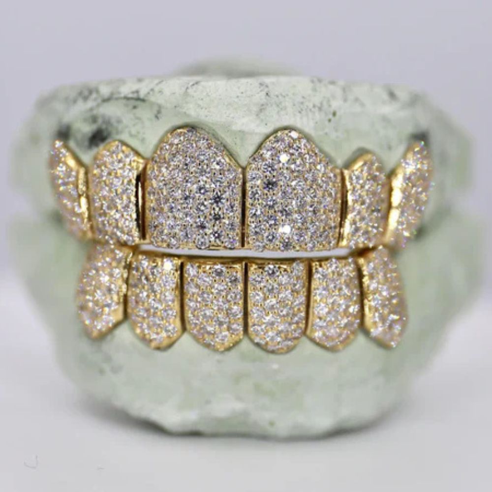 Moissanite 6 On 6 Iced Out Hip Hop Grillz