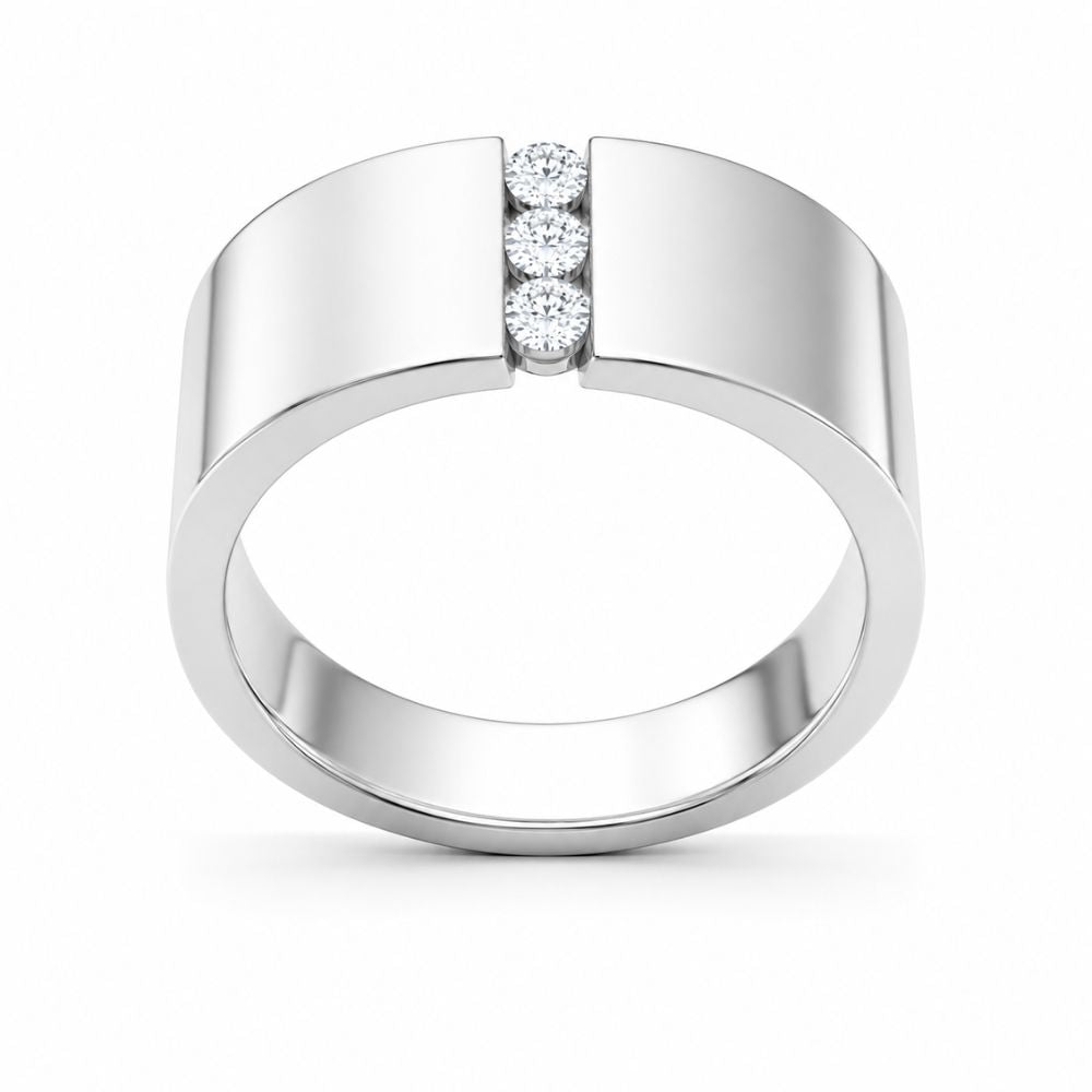 Lab Grown Diamond Round Cut Channel Set Wedding Band
