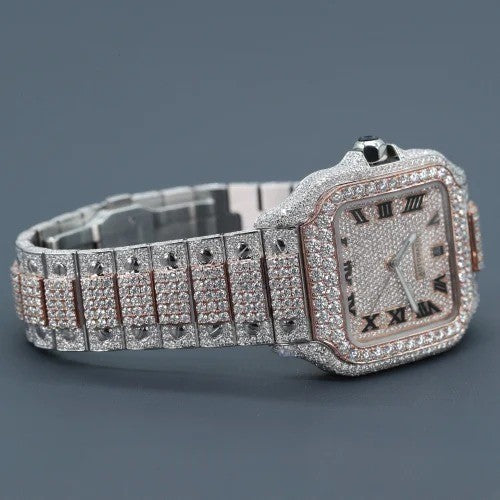 Cartier Moissanite Diamond AP Hip Hop Luxury Watch Gift for Groom