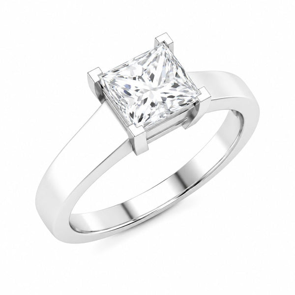 Princess Cut Lab Grown Diamond Solitaire Engagement Ring