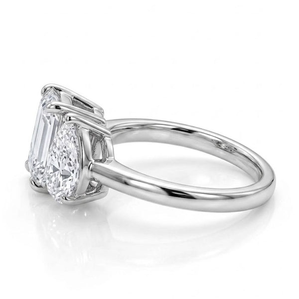 Toi et Moi Pear & Radiant Cut Lab Grown Diamond Engagement Ring