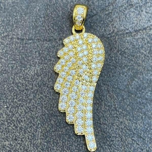 Moissanite Diamond Angel Wing Iced Out Hip Hop Pendant