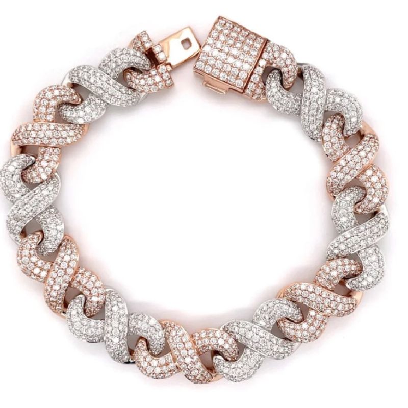 Infinity Link Moissanite Diamond Hip Hop Bracelet