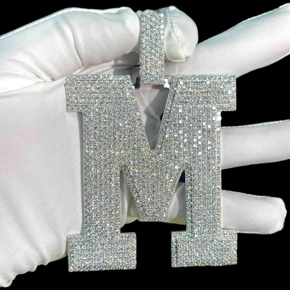 Custom Letter Moissanite Iced Out Hip Hop Pendant