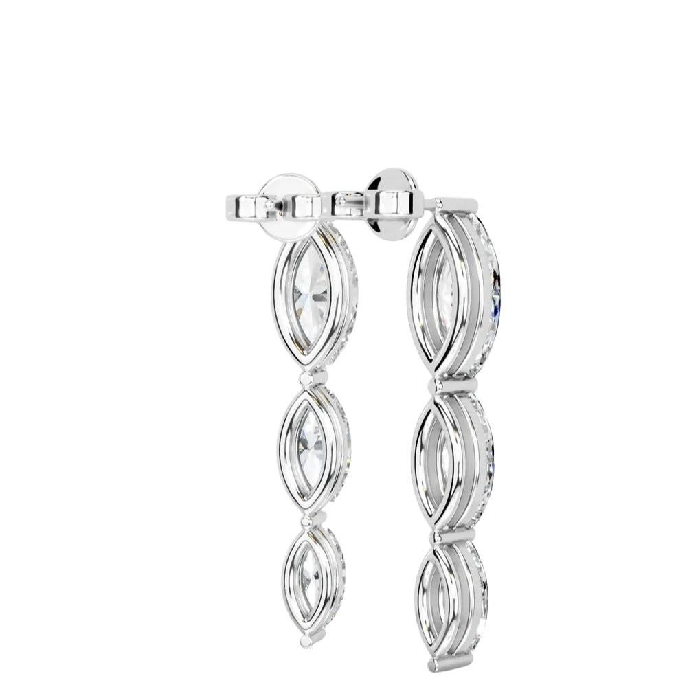Marquise Cut Moissanite Classic Women's Drop Dangle Earrings