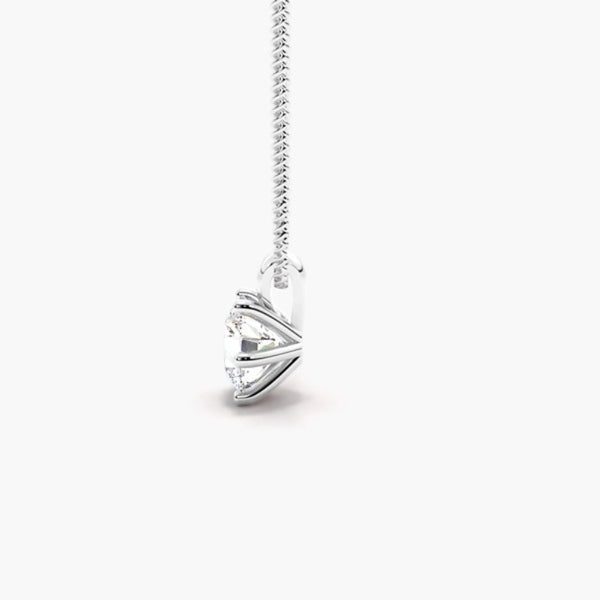 Moissanite Round Cut Six Prong Solitaire Pendant