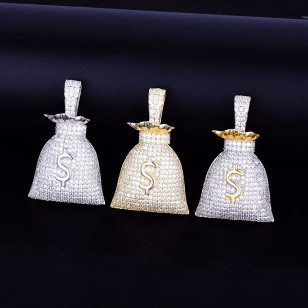 Round Cut Lab Grown Diamond Iced Out Hip Hop Pendant
